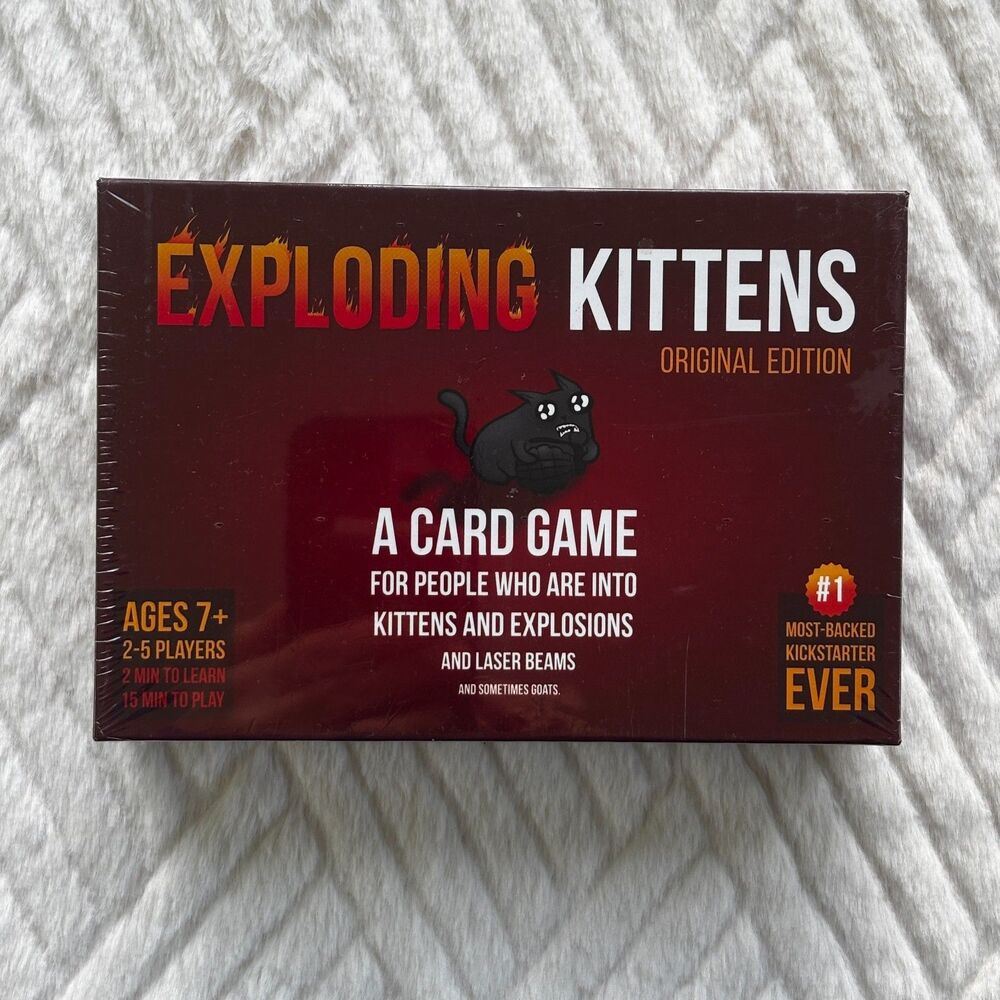 Exploding Kittens Original Edition Card Game Family Party 2-5 Players Fun Kids